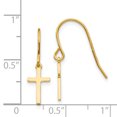 thumbnail image 2 of 14k Dangle Cross Shepherd Hook Earrings TM788, 2 of 2