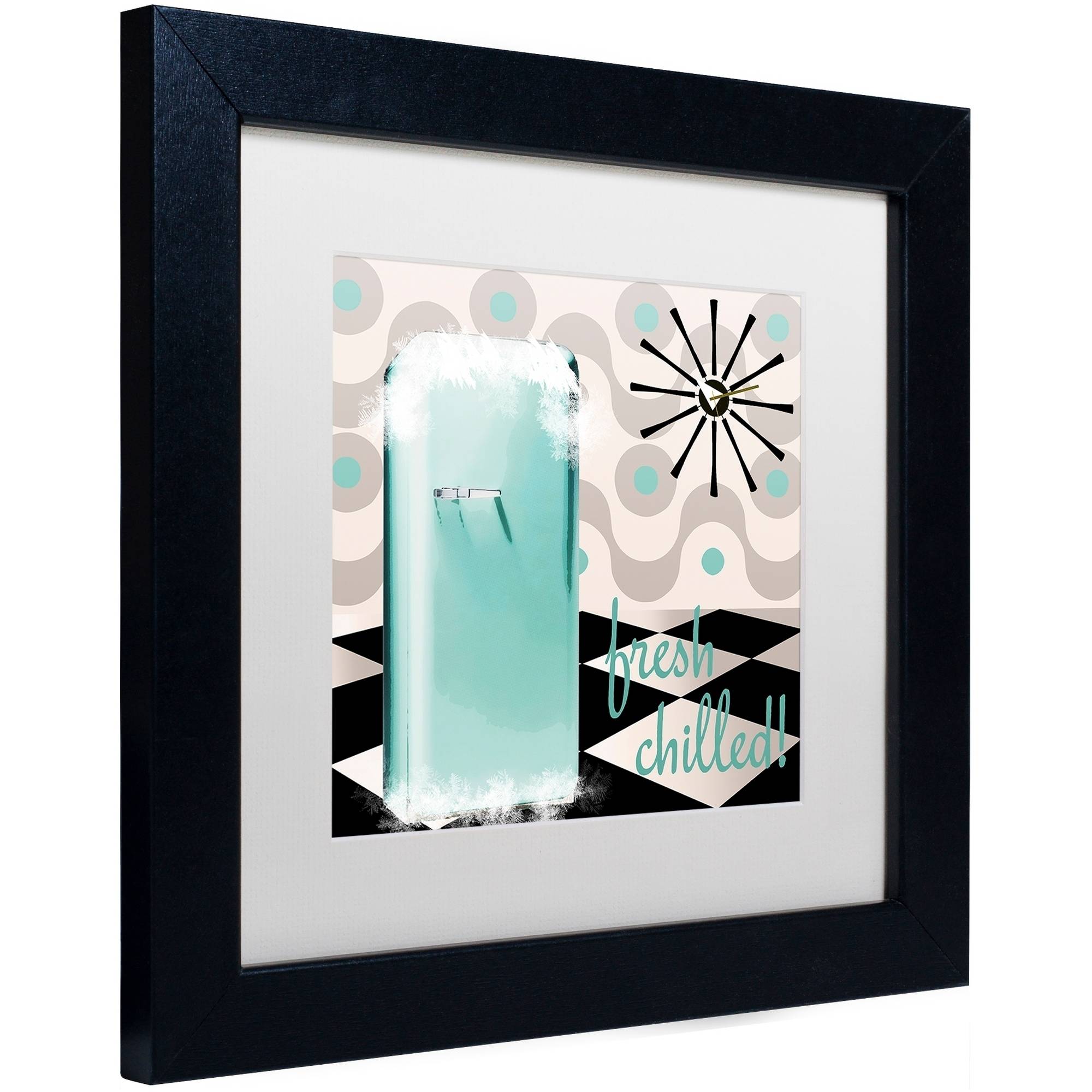 Trademark Fine Art "Fifties Kitchen II" Canvas Art by Color Bakery White Matte, Black Frame