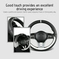 thumbnail image 4 of CxhicLuv Steering Wheel Cover, Car Wheel Protector 15 Inch Colorblocked, Non-slip, Cloth – Perfect for All Car Models, Daily Use Car Owners, Style Lovers, Black, 4 of 9