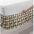 thumbnail image 2 of Fourth of July Bed Skirt, Whimsical National Hats Scattered Items, Elastic Bedskirt Dust Ruffle Wrap Around for Bedding Decor, 4 Sizes, Yellow Multicolor, by Ambesonne, 2 of 2