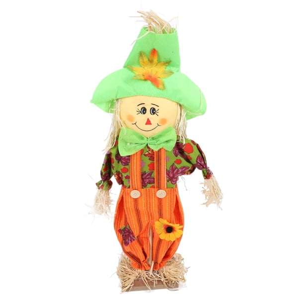 Figura de Espantapájaros, Decoración de Espantapájaros de Otoño de 60 cm de Altura, Figura de Cosecha, Espantapájaros al Aire Libre para Protección de Jardín,