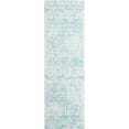 thumbnail image 2 of Jill Zarin Uptown Collection Area Rug - Cloisters (2' 7" x 8' Runner Teal/Ivory), 2 of 6