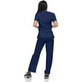 thumbnail image 5 of Scrub Set Top and Pants with 4 Pockets Stretch Fabric Lightweight Nurse Uniform Set for Home Attendant, 5 of 5