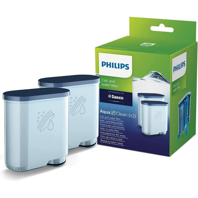 Original Calc and Water Filter, No Descaling up to 5,000 cups, Reduces Formation of Limescale, 2 Filters, (CA6903/22)