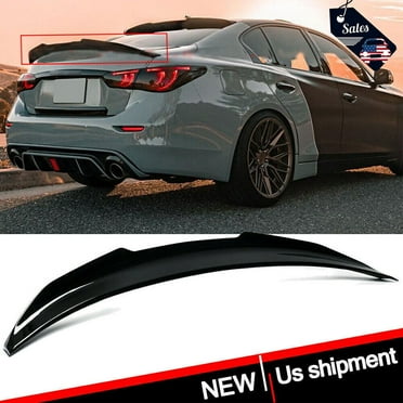High Kick Duckbill Trunk Spoiler For Infiniti Q50 14-21 PSM Style Glossy Black