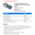 thumbnail image 2 of A/C High Side Pressure Switch - Compatible with 2006 - 2017 Hyundai Sonata 2007 2008 2009 2010 2011 2012 2013 2014 2015 2016, 2 of 2