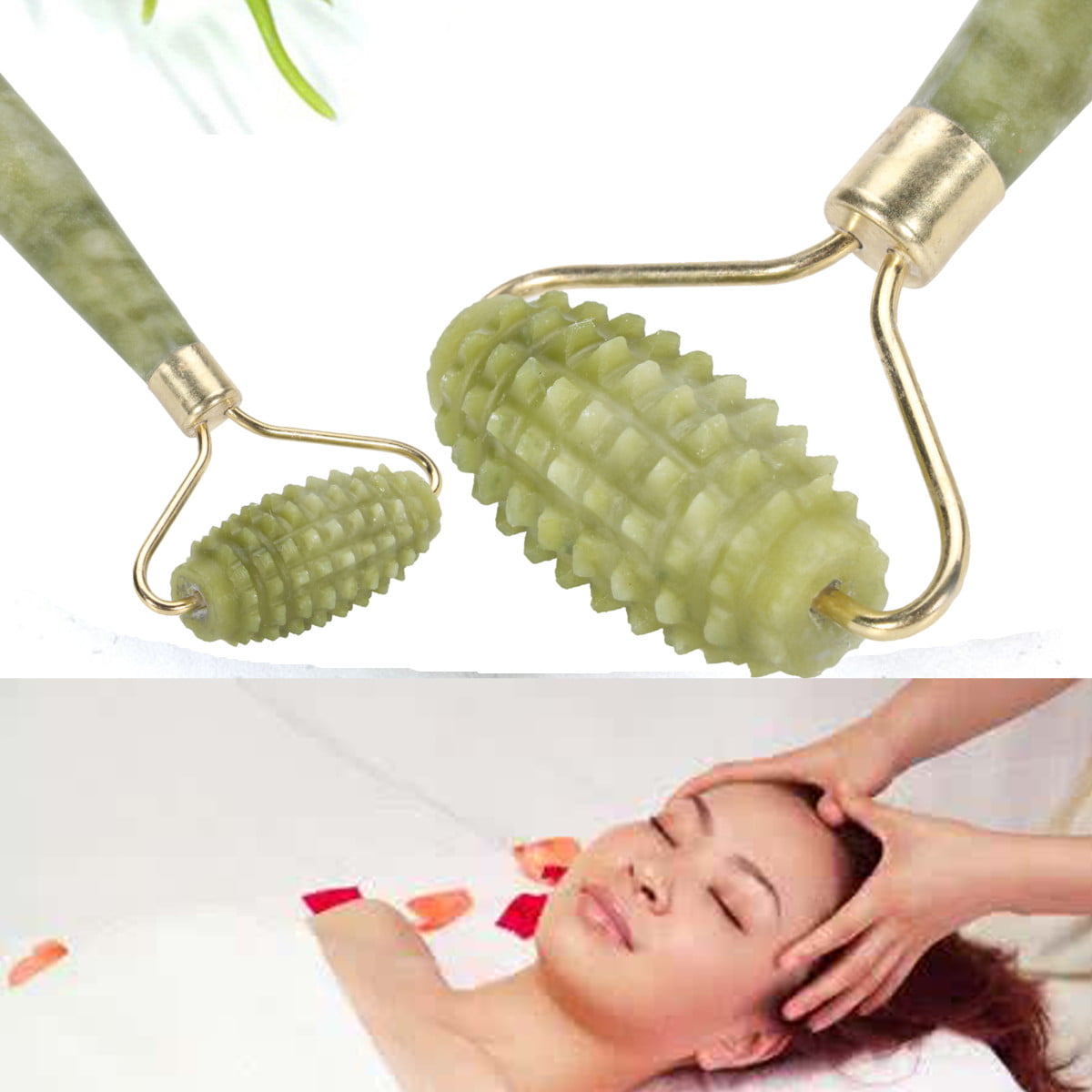 Intensive Massage Jade Roller Natural Jade Massager Jade Facial Roller