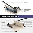 thumbnail image 3 of Industrial Paper Cutter A3 Heavy Duty Paper Cutter 17 Inch Paper Cutter Heavy Duty 500 Sheets Paper with Clear Cutting Guide for Offices, Businesses and Printing Shops, 3 of 11