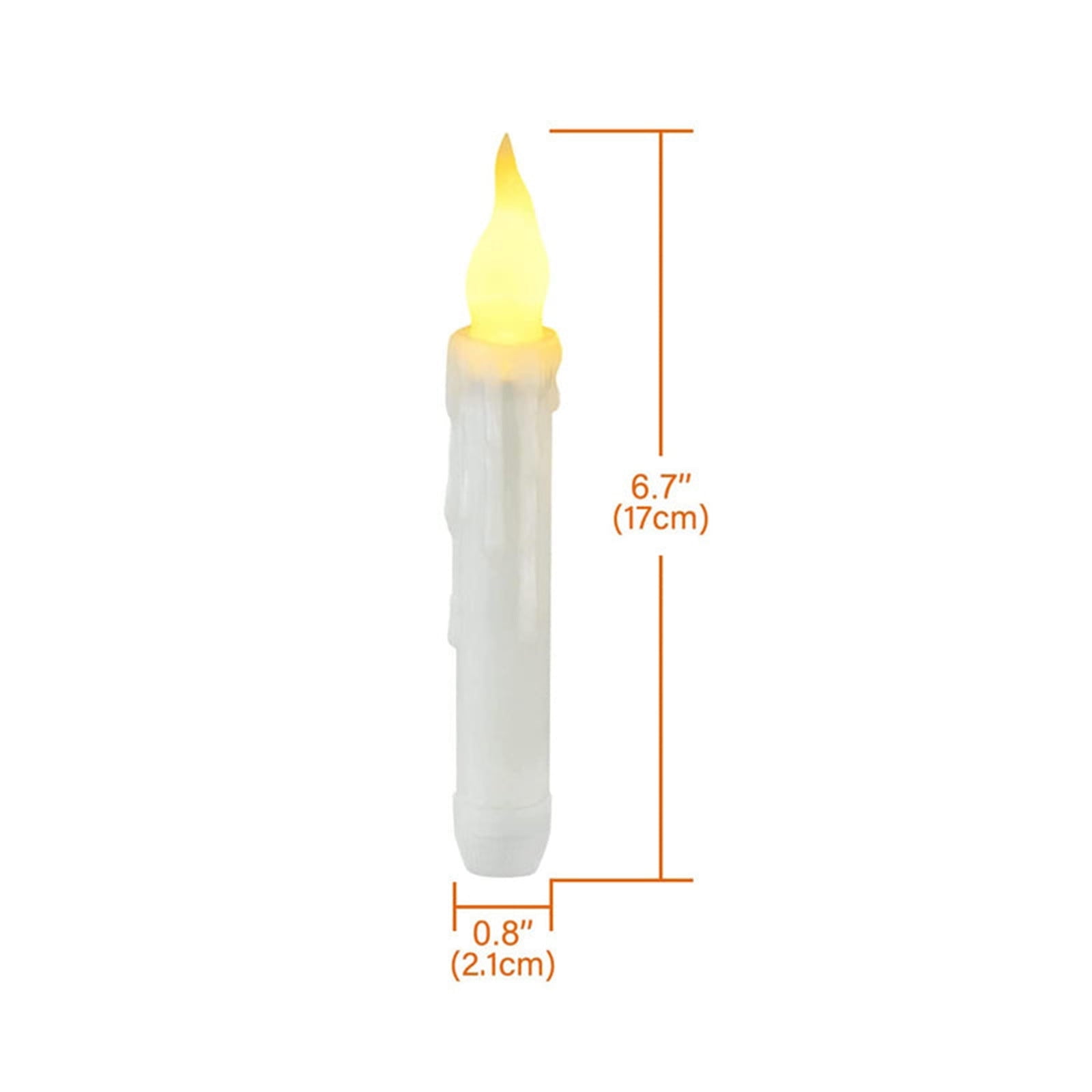 12Pcs Battery Operated Flameless Led Taper Candles With Remote Control Warm White Flashing For Holiday Decor 15X3Inch