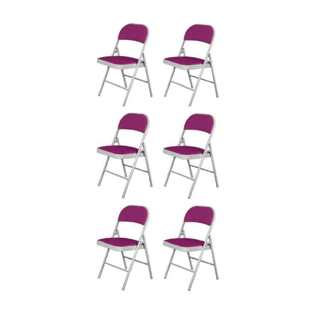 6 sillas plegables de oficina acojinadas ilios innova Moradas