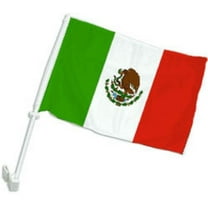12x15 Mexico Mexican Double Sided Car Window Vehicle 12"x15" Flag (FI)