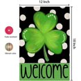 thumbnail image 2 of Newhomestyle St Patricks Day Garden Flag 12×18 Inch Double Sided Green Shamrock Clover Welcome Small Outside Vertical Holiday Yard Decor, 2 of 5