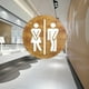 thumbnail image 1 of Signo de género para baño de madera | Placa de puerta circular para la decoración de la pared del baño - 7.87x7.87in | Placa colgante de madera rústica para Home Restaurant Café | Fácil de instalar, 1 of 5