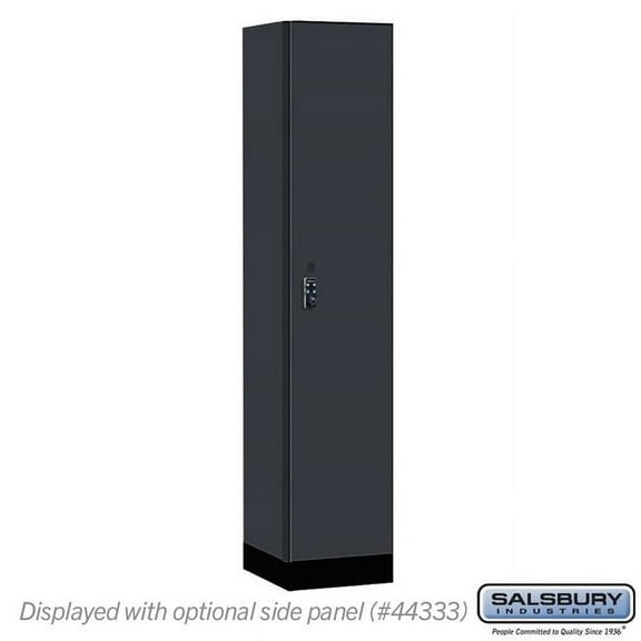 Salsbury Industries 15-41168CM-R 15 in. Wide Premier Wood Locker - Single Tier - 1 Wide - 6 ft. High - 18 in. Deep - Carbon Mesh - Resettable Combination Locks