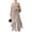 Apricot, variant on Women's Casual Two Piece Chiffon Set Plus Size Mother of Bride Dressy Suit Crew Neck Top Wide Leg Pant Flowy Wedding Guest Outfit