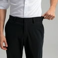 thumbnail image 6 of Mens Golf Pants Classic Fit Work Dress Comfy Pants 30"/32" Quick Dry Business Black Trousers 34Wx30L, 6 of 7