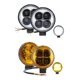 thumbnail image 1 of Par Faros 4 Led Redondos Auxiliares Auto Moto Fija Estrobo, 1 of 8