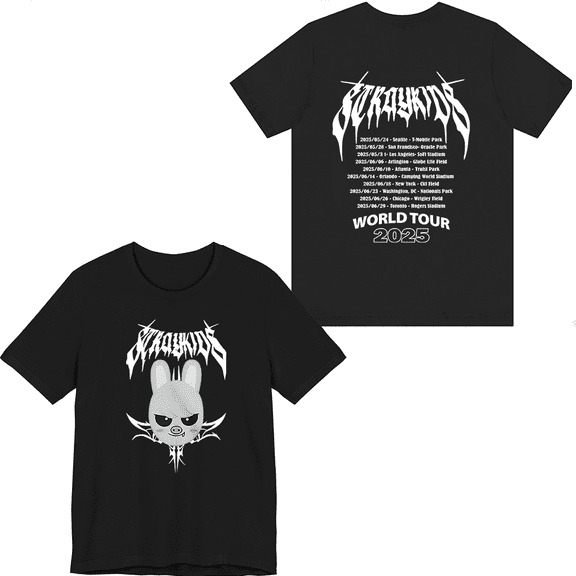 Stray Kids Merch 2025 World Tour Chang Bin T-shirt Fashion Men Women Short Sleeve Casual Graphic Tee
