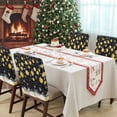 thumbnail image 4 of Black Yellow Christmas Balls Chair Covers Set of 1 Xmas Snowflake Chair Back Covers Stretch Removable Washable Slipcovers Protector for Dining Room Kitchen Party Decor, 4 of 5