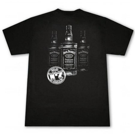 Jack Daniels 20546XL Jack Daniels Triple Bottle T-Shirt Black, Extra