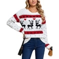 thumbnail image 2 of Sweaters for Women Trendy Ugly Christmas Sweater Crewneck Long Sleeve Knitted Pullover Sweaters Shermie, 2 of 6