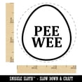 thumbnail image 2 of Peewee Tiny Smallest Egg Size Egg Chicken Rubber Stamp - Small 3/4 Inch, 2 of 7