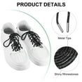 thumbnail image 2 of Uxcell 1-Pair Rhinestone Shoelaces 47" Crystal Cords for Sneakers Black, 2 of 7