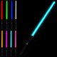 thumbnail image 1 of Muyoka Paquete de 2/1 sable de luz empuñadura de metal 7 colores batería cambiable recargable de doble hoja FX Dueling Light Saber Cosplay juguete para niños Force FX Light Sword para adultos Forge Muyoka Hogar, 1 of 7