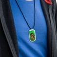 thumbnail image 3 of Tiki Time Witch Doctor Tropical Island Military Dog Tag Pendant Necklace with Cord, 3 of 5