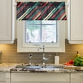 thumbnail image 2 of Yayeee Kitchen Valance Rod Pocket 54" x 18" Living Room Window Curtain, Abstract Stripes, 2 of 6