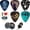 Cool Designs, variant on Art Tribute Guitar Picks Kit with 12 Medium Picks, Tin Box, Keychain Holder, Pink