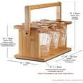 thumbnail image 2 of CairnCaddy Bamboo Whiskey Glass Holder - Carrier and Drying Rack for Whisky Tasting Glassware, 2 of 11