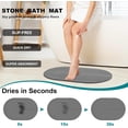 thumbnail image 5 of ANHXN stone bathtub mat, diatomaceous shower mat, anti slip and quick drying, bathtub stone mat, highly absorbent bathroom floor mat. Different colors and specifications to choose from, 5 of 8