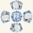thumbnail image 2 of blue Chinoiserie Toile blue Chinoiserie Toile Round Table Placemats Set Of 5 Wedge Table Mats Washable Heat Resistant Place Mat For Dining Table Kitchen Farmhouse Restaurant, 2 of 6