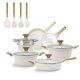 thumbnail image 1 of Country Kitchen - Juego de utensilios de cocina antiadherentes de aluminio fundido, utensilios de cocina duraderos para cocina diaria, crema, 15 unidades, 1 of 5