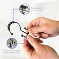 thumbnail image 6 of Shower Curtain Rings Hooks - Black Finish - Premium 18/8 Stainless Steel - Double Hooks, 6 of 8