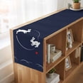 thumbnail image 6 of Table Runners 72 Inches Long Dress Scarves, Navy Blue Modern Farmhouse Kitchen/Dining Table Runner, Coffee Tablerunners, Farmhouse Rabbit Abstract Art 18x72 Inch, 6 of 9