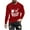 Red, variant on WREESH Halloween Long Sleeve Tops Fashionable Men's Printed Top with Long Sleeved Round Neck and Smiling Face Printed Top/Shirtx Black