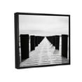 thumbnail image 3 of Stupell Industries Winter Dock Snowy Beach Photograph Jet Black Floating Framed Canvas Print Wall Art, Design by Aledanda, 3 of 8