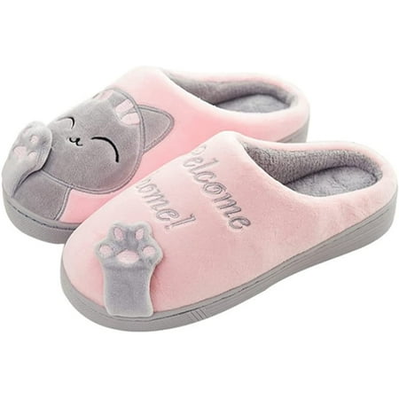 

CoCopeaunt Women Fuzzy Cute Cat Animal House Slippers Warm Soft Comfy Home Slipper Breathable Indoor Outdoor Shoes
