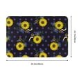 thumbnail image 3 of Front Door Mat Indoor Outdoor Outside Entrance - 16*24in Washable Sunflowers Purple Dots Thin Bathroom Rugs Fit Under Door, Bath Rugs for Bathroom, Kitchen Rugs Mats for Floor, 3 of 6