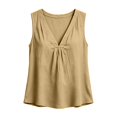 thumbnail image 6 of Breezora Womens Summer Loose V Neck Sleeveless Tank Top Solid Lightweight Breezy Casual Blouse, 6 of 6