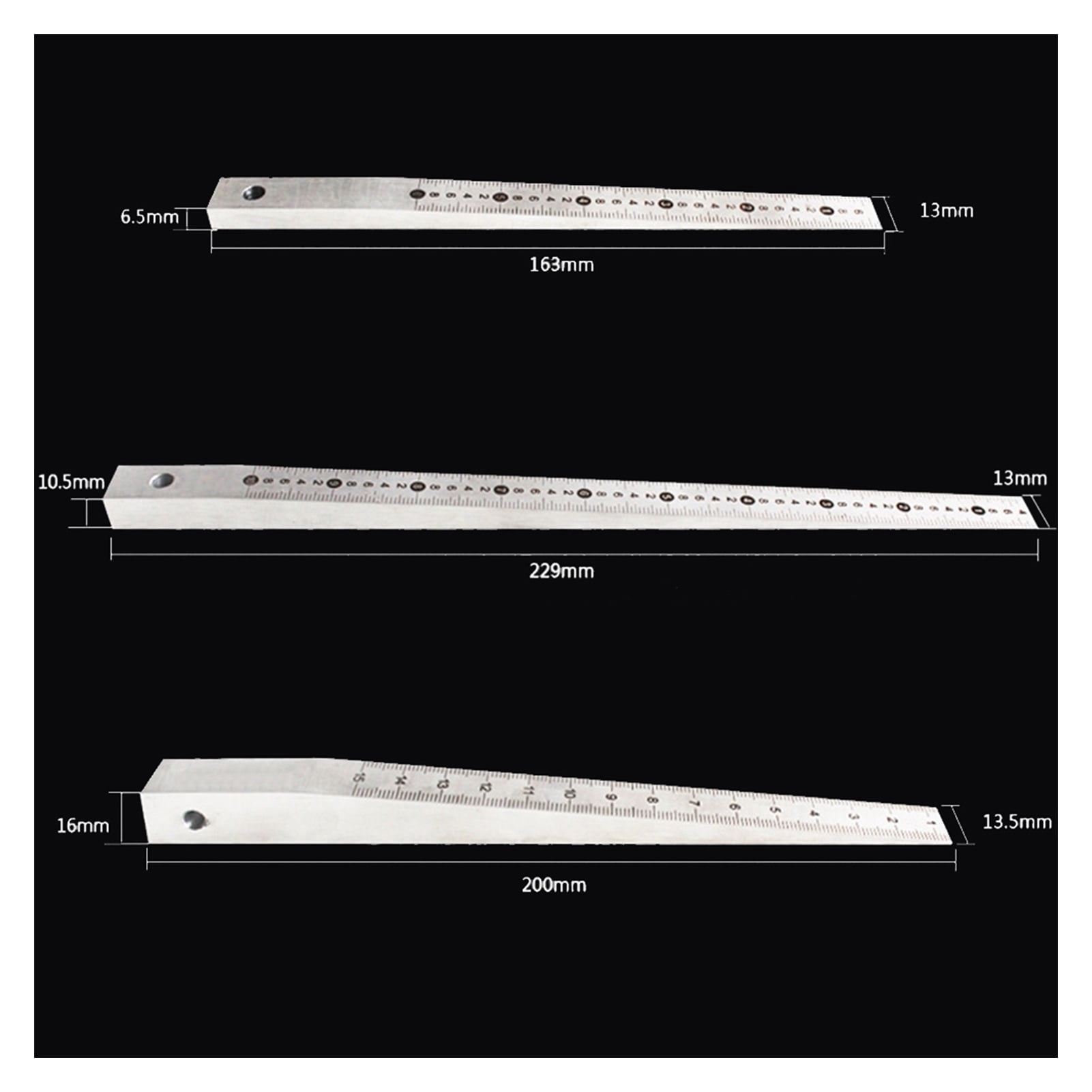 Measurement Wedge Handheld Taper Gauge Stainless Steel Insert Manual Welding Tools Gap Feeler Ruler Wood Working Scale Metric
