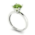 thumbnail image 2 of Clara Pucci 14K White Gold 1.5ct Peridot Solitaire Ring for Women, 2 of 8