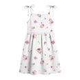 thumbnail image 3 of Vornjynx Floral Dresses for Girls with Pockets Hearts Print Sleeveless Trendy Summer Casual Dress White Size 4t, 3 of 10