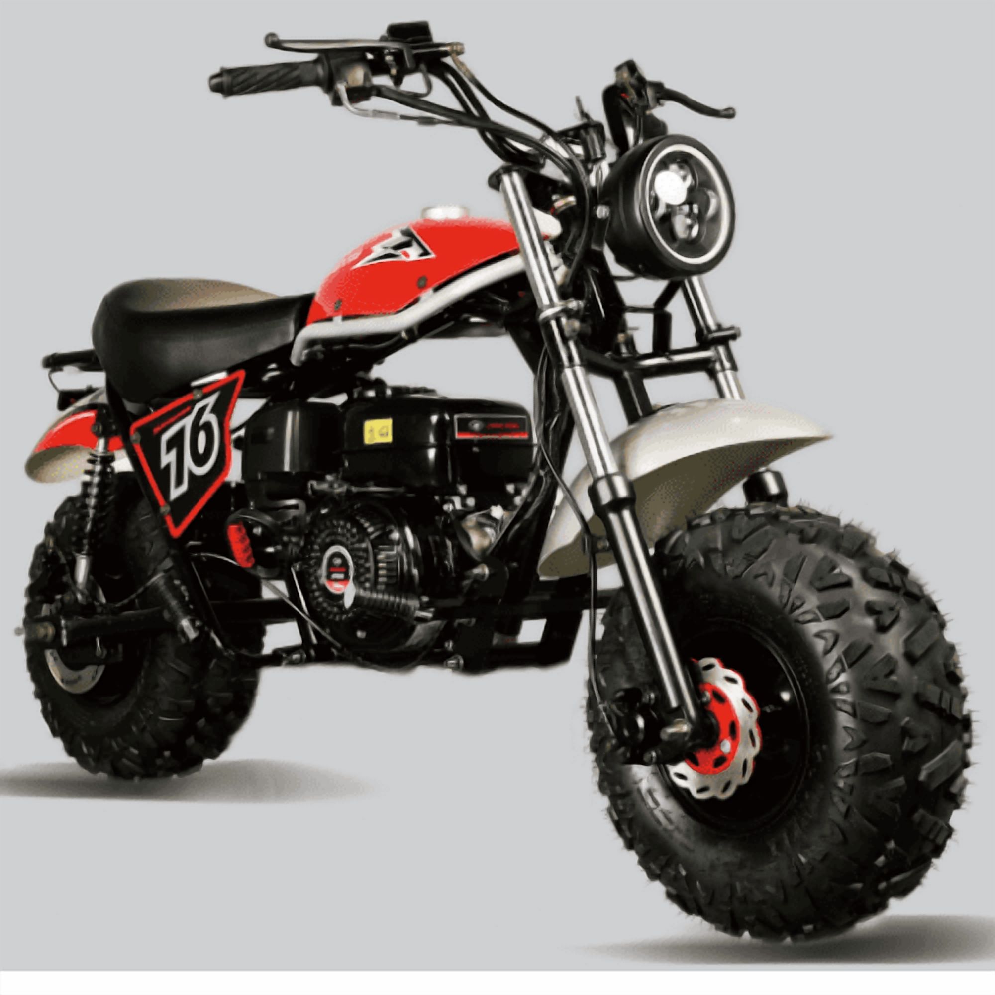 Trailmaster Hurricane 200 Pro Mini Bike, 196cc 4-Stroke Engine, Electric Start, Front & Rear Disc Brakes, LED Headlight, Max Speed 25 MPH (Black)