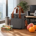 thumbnail image 7 of Insulated Lunch Bag, Portable Cooler Tote with Handle and Shoulder Strap, Leakproof Reusable Lunch Box for Work, Thermal Food Container for Outdoor Picnic, Travel, and Daily Commute, 7 of 7