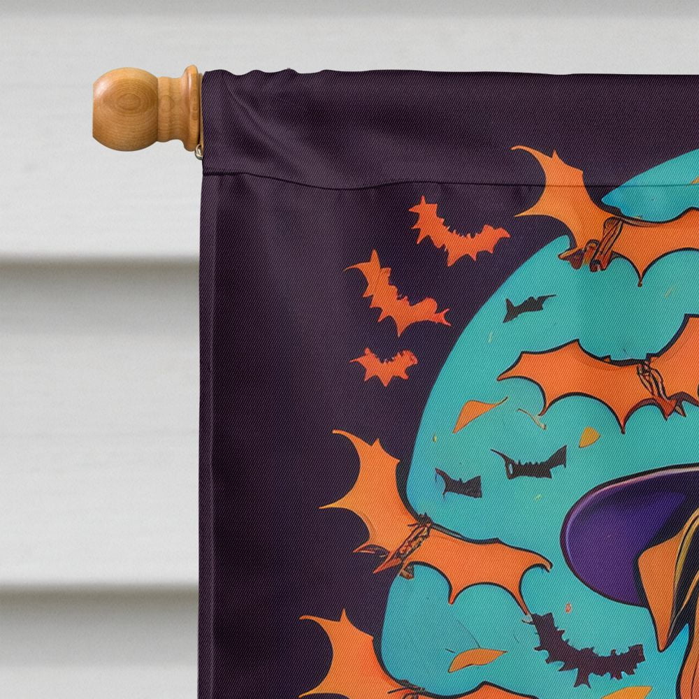 Halloween Shar Pei Dog House Flag 28x40IN Double-Sided Polyester Decorative Sleeve Pole Flag for Outdoor Home Garden