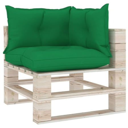 

ikayaa Pallet Sofa Cushions 3 pcs Green Fabric