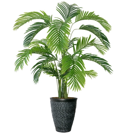 Artificial Faux Real Touch 6.67 Feet Palm Tree With Planter